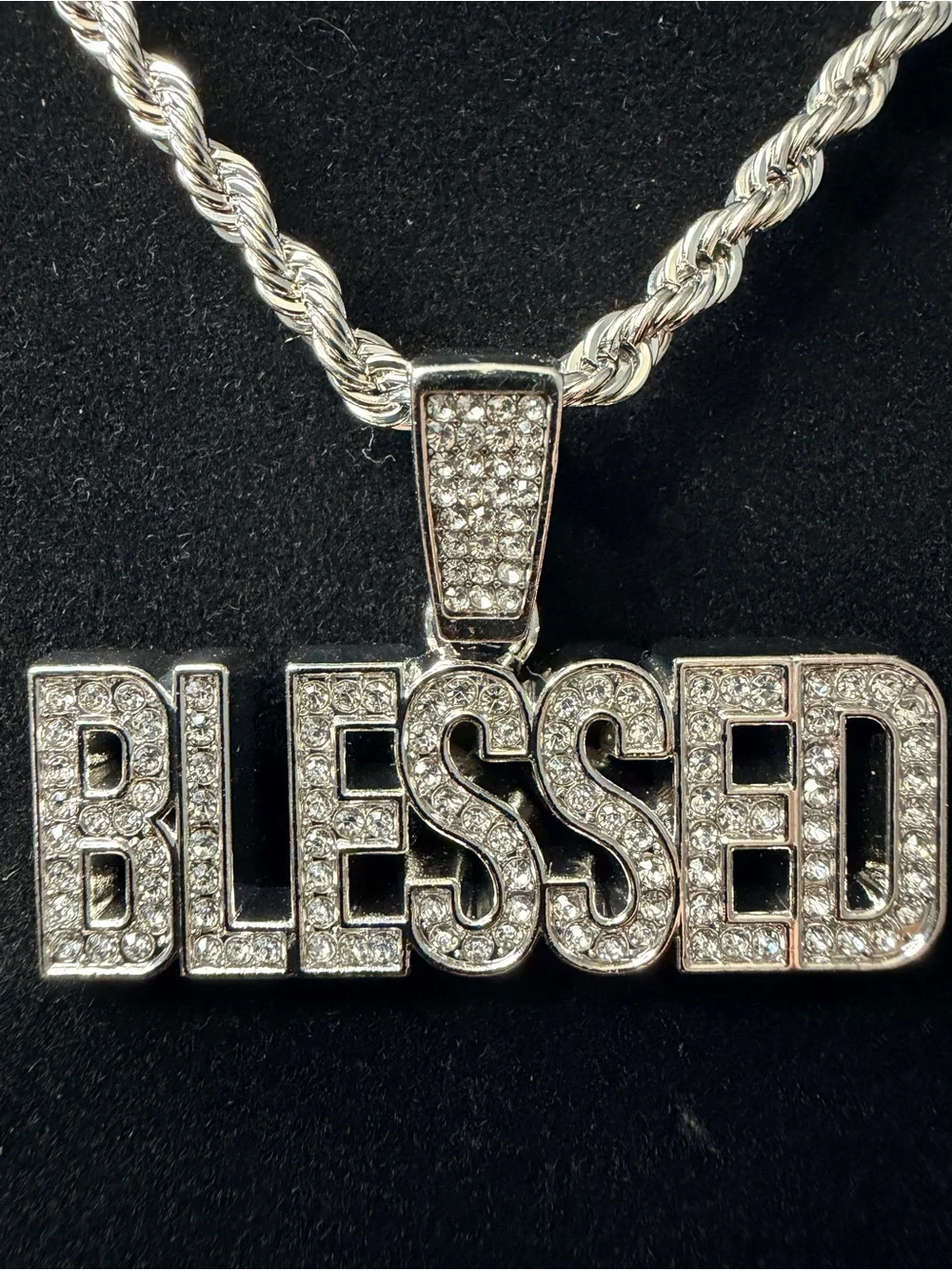 Silver Plated Rope Necklace 
